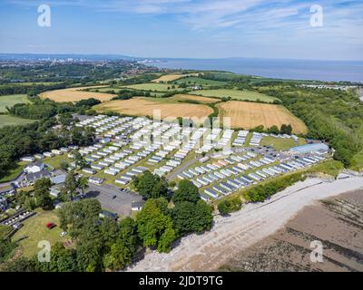 Luftaufnahmen von der St Mary's Well Bay Stockfoto