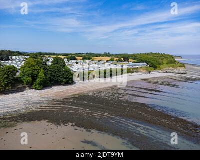 Luftaufnahmen von der St Mary's Well Bay Stockfoto