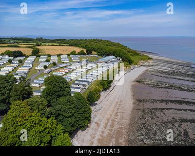 Luftaufnahmen von der St Mary's Well Bay Stockfoto