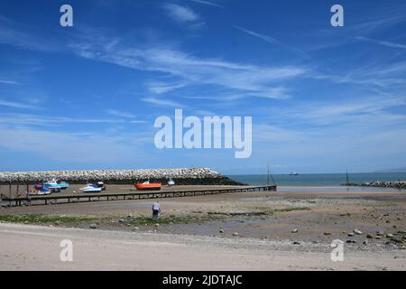 Großer Himmel am Meer. Rhos 0n Sea North Wales Stockfoto