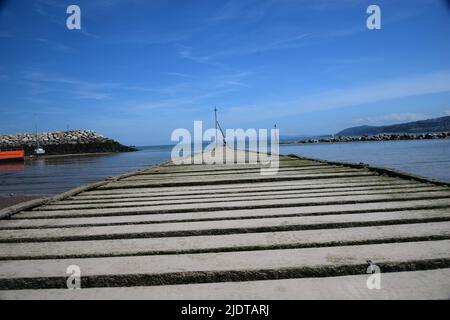 Großer Himmel am Meer. Rhos 0n Sea North Wales Stockfoto