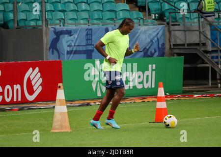 Salvador, Brasilien. 22.. Juni 2022. PR, ein Spiel, das für die Copa do Brasil gültig ist, das am Mittwoch (22) in der Estádio da Arena Fonte Nova in Salvador (BA) ausgetragen wird. Kredit: Márcio Roberto/FotoArena/Alamy Live Nachrichten Stockfoto