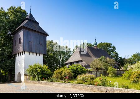 Kostel sv. Jana Křtitele, Slavoňov, Nove Mesto nad Metuji, Ostböhmen, Tschechische republik, Europa Stockfoto