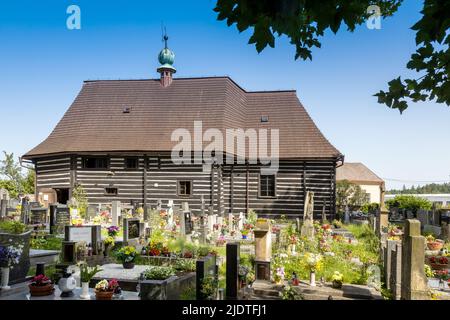 Kostel sv. Jana Křtitele, Slavoňov, Nove Mesto nad Metuji, Ostböhmen, Tschechische republik, Europa Stockfoto