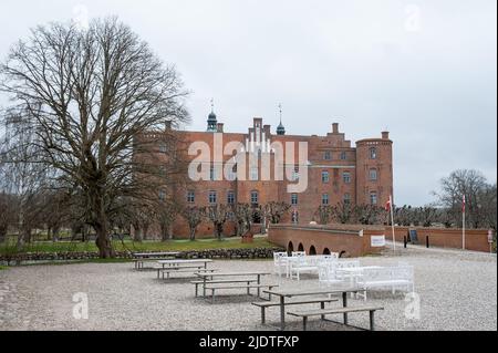 Gammel Estrup Manor, Gemeinde Randers, Region Zentraldänemark auf der Halbinsel Jütland, Dänemark Stockfoto