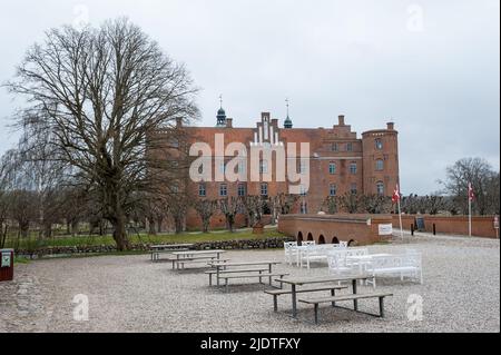 Gammel Estrup Manor, Gemeinde Randers, Region Zentraldänemark auf der Halbinsel Jütland, Dänemark Stockfoto