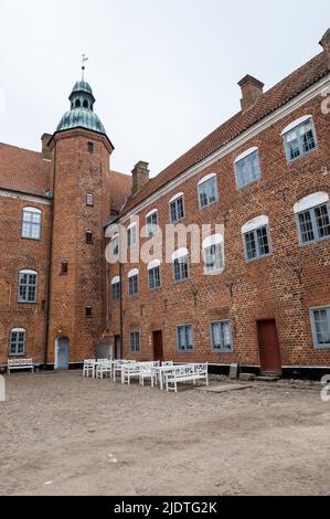 Gammel Estrup Manor, Gemeinde Randers, Region Zentraldänemark auf der Halbinsel Jütland, Dänemark Stockfoto