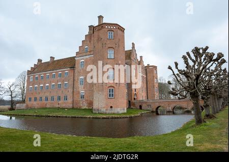 Gammel Estrup Manor, Gemeinde Randers, Region Zentraldänemark auf der Halbinsel Jütland, Dänemark Stockfoto