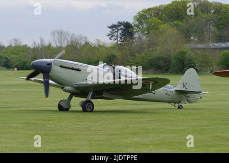 Vickers, Supermarine, Seafire, F Mk. XVII, SX338, G-KASX in Old Warden, Bedfordshire. Stockfoto