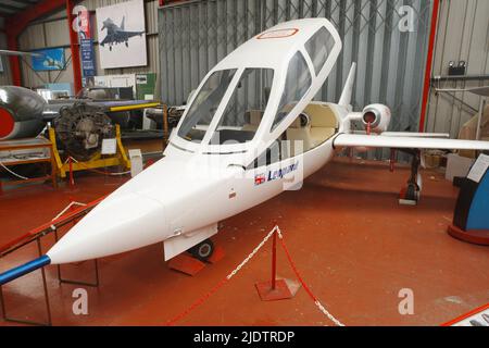 Chichester-Miles Leopard, G-BRNM, im Midlands Air Museum, Coventry, Stockfoto