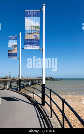 Blick auf Deal Pier, Deal, Kent Stockfoto