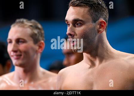 Budapest, Ungarn. 23.. Juni 2022. Ungarn HUN, MILAK Kristof HUN4x200m Freestyle Relay Männer heizt Schwimmen FINA 19. World Championships Budapest 2022 Budapest, Duna Arena 23/06/22 Foto Giorgio Scala/Deepbluemedia/Insidefoto Kredit: Insidefoto srl/Alamy Live News Stockfoto