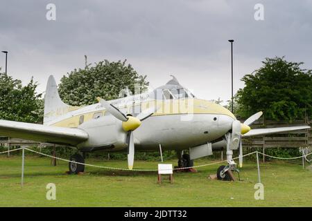 De Havilland DH104 Dove 2, G-ALVD, (G-ALCU,) Midlands Air Museum, Coventry, Stockfoto