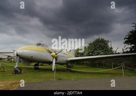 De Havilland DH104 Dove 2, G-ALVD, (G-ALCU,) Midlands Air Museum, Coventry, Stockfoto