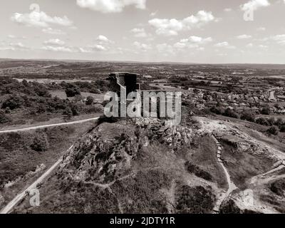 Mow Cop Aerial Drone Stoke auf Trent Tourist Site Stockfoto