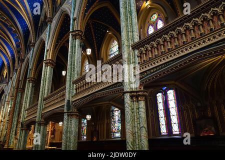 Innenausstattung, Notre-Dame Cathedral Basilica, Ottawa, Ontario Province, Kanada, Nordamerika Stockfoto