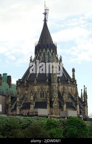 Bibliothek, Centre Block, Parliament Hill, Ottawa, Provinz Ontario, Kanada, Nordamerika Stockfoto