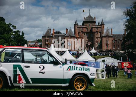 Der Sir Jackie Stewart Classic, im Thirlestane Castle, in den Scottish Borders. Oldtimer-Show. Stockfoto