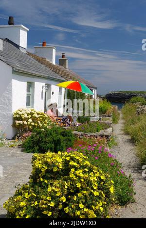 Y Swnt Cottages, Moelfre, Anglesey, Nordwales. Stockfoto