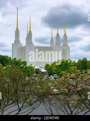 Mormon Temple, Kensington, Maryland. Stockfoto