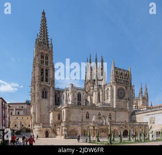 Spanien, Burgos. Kathedrale Santa Maria, im gotischen Stil, ein Weltkulturerbe. Stockfoto