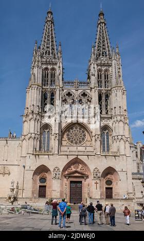 Spanien, Burgos. Kathedrale Santa Maria, im gotischen Stil, ein Weltkulturerbe. Stockfoto