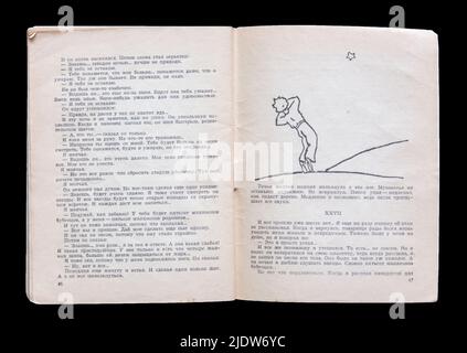 Der kleine Prinz (französisch: Le Petit Prince) ist eine Novelle von Antoine de Saint-Exupéry, die 1960 in der UdSSR erschien. Stockfoto