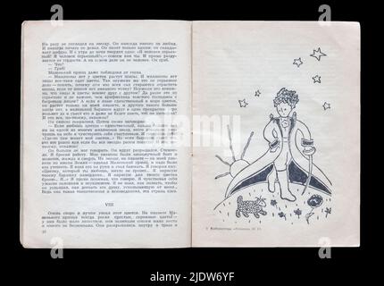 Der kleine Prinz (französisch: Le Petit Prince) ist eine Novelle von Antoine de Saint-Exupéry, die 1960 in der UdSSR erschien. Stockfoto