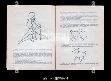 Der kleine Prinz (französisch: Le Petit Prince) ist eine Novelle von Antoine de Saint-Exupéry, die 1960 in der UdSSR erschien. Stockfoto