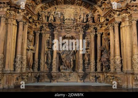 Spanien, Burgos. Kathedrale von Santa Maria, ein Weltkulturerbe. Altarbild, Kapelle der Heiligen Catalina. Stockfoto