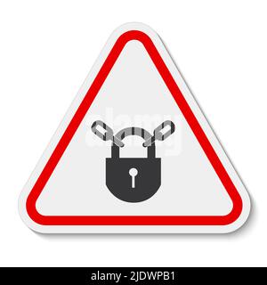 PSA-Symbol.Sperrsymbol auf weißem Hintergrund isolieren, Vektorgrafik EPS.10 Stock Vektor