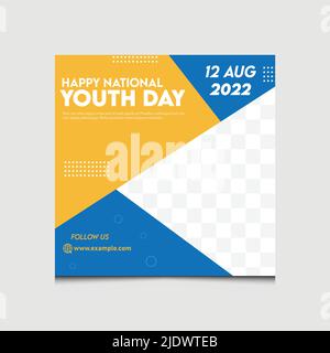 Trendy Social Media Post Template Vektor Stock Vektor