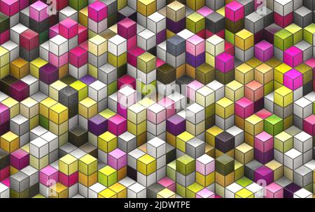 Moderne Cubes Tapete Stockfoto