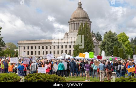 Olimpia, Washington, USA, 11. Juni 2022, Marsch für unser Leben zur Waffenkontrolle, in der Hauptstadt des Bundesstaates Washington Stockfoto