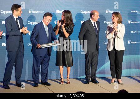 Madrid, Madrid, Spanien. 23.. Juni 2022. Königin Letizia von Spanien nimmt am 23. Juni 2022 an der Architektenkollegium in Madrid, Spanien, an der Verleihung des ''˜Retina ECO Award 2. Teil (Bildquelle: © Jack Abuin/ZUMA Press Wire) Stockfoto