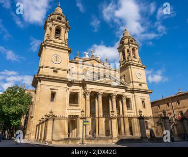 Pamplona, Spanien - Mai 6. 2022 - Kathedrale Santa Maria in Pamplona Stockfoto