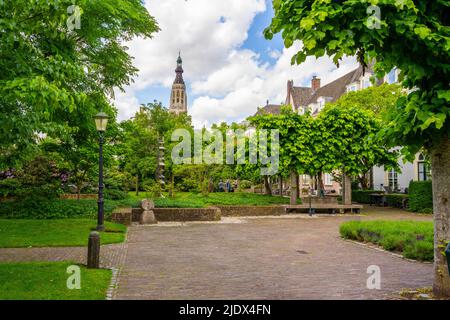 Breda, Niederlande - Juni 12. 2022, ruhiger Willem Merkxtuin (Garten) im Zentrum von Breda Stockfoto