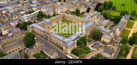 Christ Church College - Oxford University von oben Stockfoto