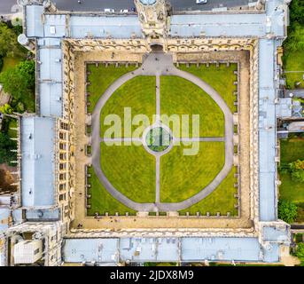 Christ Church College - Oxford University von oben Stockfoto