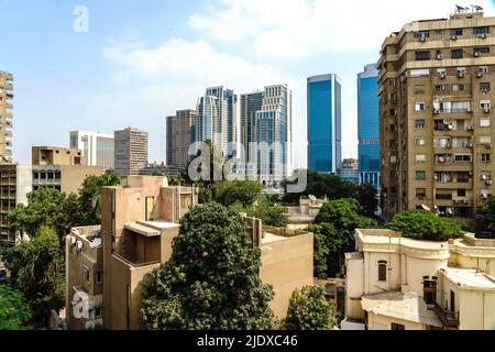 Ägypten, Kairo, Skyline von Zamalek im Sommer Stockfoto