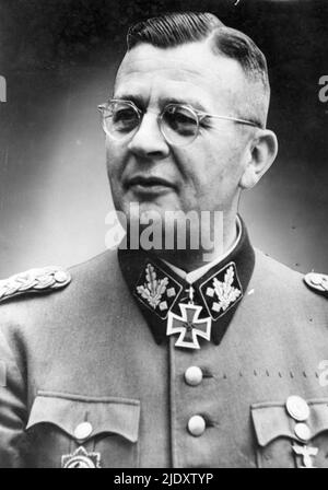 Der SS-Führer Erich von dem Bach-Zelewski, der für seine Gewalt während des Warschauer Aufstands 1944 am meisten in Erinnerung bleibt. Stockfoto