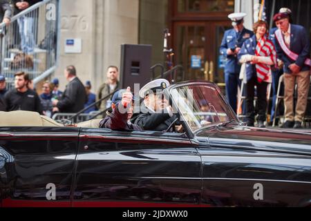 Manhattan, USA - 11. 2021. November: Veterans Day Parade in NYC Stockfoto