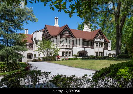 Historisches Callanwolde Fine Arts Center im Viertel Druid Hills in Atlanta, Georgia. (USA) Stockfoto