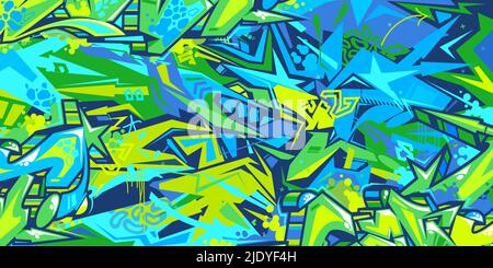 Abstrakt Urban Street Art Graffiti Style Vektor Illustration Hintergrund Vorlage Stock Vektor