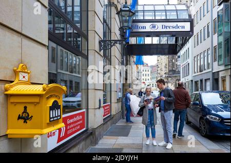 Hilton Dresden Hotel im Stadtzentrum Stockfoto