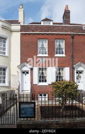 Charles Dickens' Birthplace Museum in Old Commercial Road Portsmouth, England Stockfoto