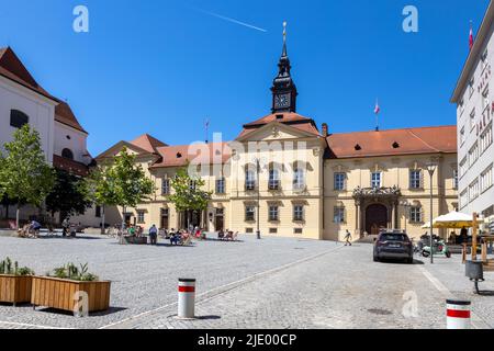 Nova radnice (Magistrat mesta), byv. Klaster z 13. stol., Brno, Ceska republika / Neues Rathaus, ehemaliges Kloster, Stadt Brno, Mähren, Tschechische republik Stockfoto