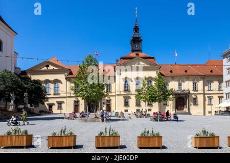 Nova radnice (Magistrat mesta), byv. Klaster z 13. stol., Brno, Ceska republika / Neues Rathaus, ehemaliges Kloster, Stadt Brno, Mähren, Tschechische republik Stockfoto