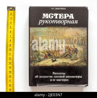 Die Mstyora (oder Mstera) Miniatur (russisch: Мстёрская миниатюра) von Dmitriev, erstmals 1986 in der UdSSR veröffentlicht. Stockfoto