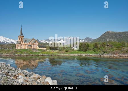 Kathedrale Von Lofoten, Vagan, Norwegen Stockfoto